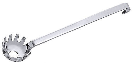 Spaghettilöffel aus Edelstahl, Haken.