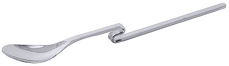Löffel mit Haken aus Metall.