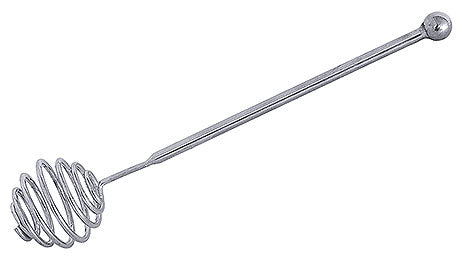 Spiralschneebesen aus Edelstahl.