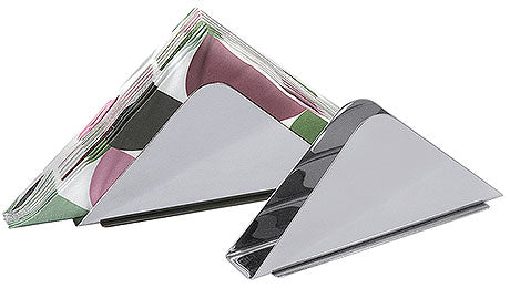 Zwei Serviettenhalter aus Metall.