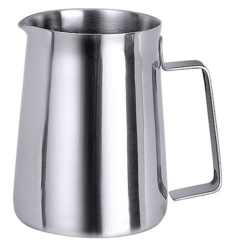 Edelstahl-Milchkännchen mit Griff.