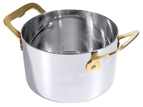 Topf mit goldenen Griffen.