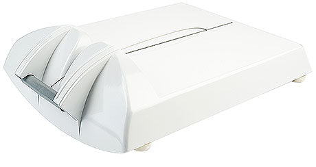 Weißer elektrischer Brotschneider.