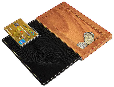 Kellnerportemonnaie mit Kreditkarte, Münzen.