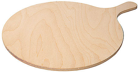 Runde Holz-Pizzaschaufel ohne Belag.