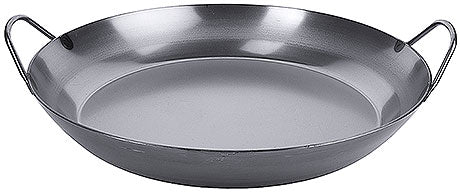 Große Metallpfanne mit Griffen.