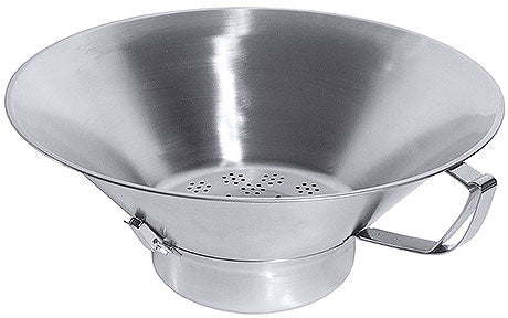 Großer Edelstahltrichter mit Griff.