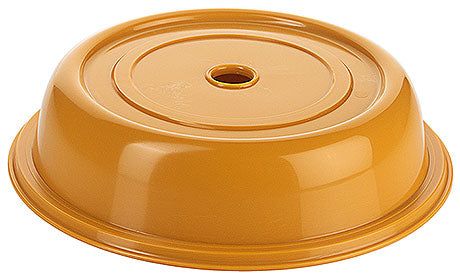 Gelber Speiseglocken-Deckel aus Kunststoff.