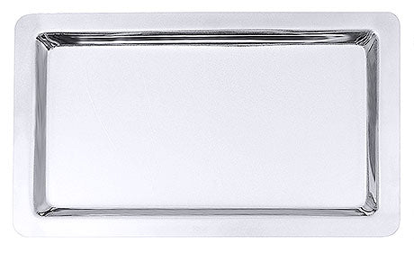 Edelstahl-Gastronormbehälter von oben.