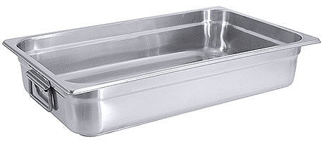Edelstahl-Gastronormbehälter für Küche.