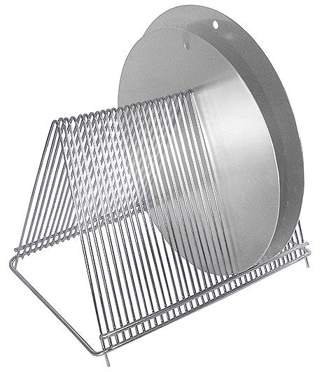 Pizzablechhalter mit Pizzablechen.
