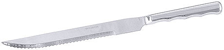 Gezacktes Messer mit Metallgriff.