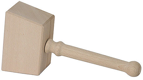 Holzhammer mit quadratischem Kopf.